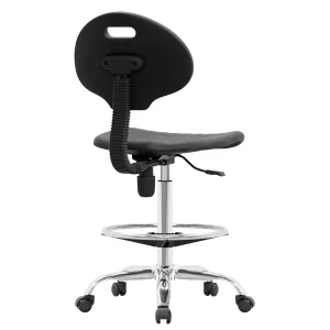 Wholesale Rolling Stool Task Chair Drafting Adjustable Lab Chair with Wheels and Backrest