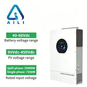 10KW Hybrid Solar Inverter 48V DC 230V AC Single Phase Pure Sine Wave MPPT Solar Power Inverter for Home Energy Storage System