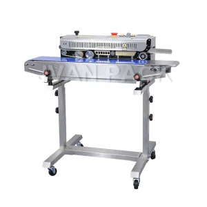Frb-770III Intelligence Floor Type Continuous Sealer Band Expiry Date Inkjet Printing Sealing Machine for Plastic Aluminum Foil Bag