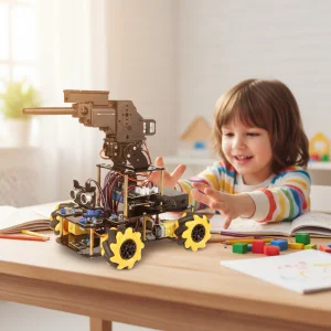 ACEBOTT Stem Water Polo Gun Robot Car Kit Set Adult Kids DIY Python Coding ESP32 4WD Custom Educational Robot Toys for Arduino