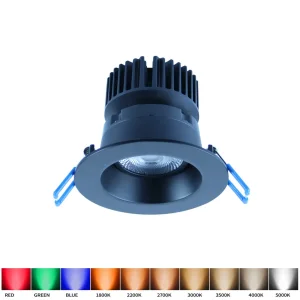 Smart RGB Color Changing and 5CCT LED Downlight LED Recessed Lighting 3inch ETL Certified Round Recessed Ceiling Light,