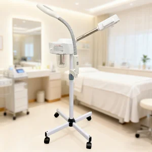Hot Facial Spa Steam Machine with Lamp Light Beauty Salon Oxygen Jet Skin Cleaning Sprayer for Facial Steamer