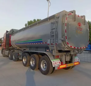 Dump Trailer Hydraulic End and Side Tipper Semi-Trailer Canton Fair Truck Exhibition