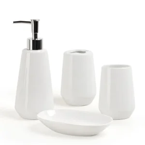jiashun Pure White Glossy Ceramic Bathroom 4-Piece Set Manufacturer, Factory