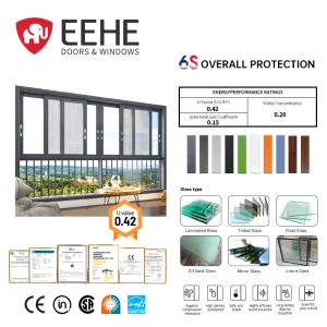Eehe Soundproof Glass Window Sliding with Luxury Hopper Lowe