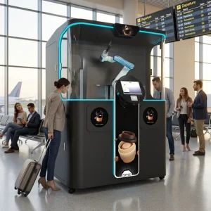 AI Intelligent Robot Coffee Vending Machine Coin Operated for Business with High Return for Part Time Job
