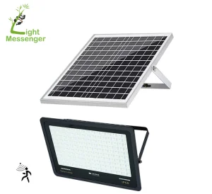 رسالة ضوء بيع ساخن لوحة شمسية LED شارع حديقة رياضة أرضية سقف صناعي RGB جدار خارجي مخيم لطريق بوابة عمود ضوء سولار 100W 200W 300W 500W