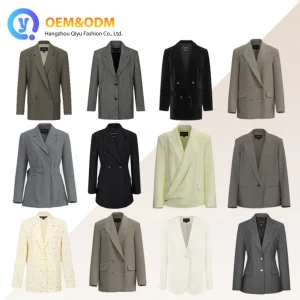 2026 Q&amp;D OEM Custom Wholesale Casual Blazer Coats Winter Puffer Fur Jean Denim Autumn Women's Jacket