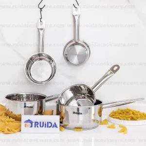 5PCS Hot Sale Stainless Steel Cookware Set Induction Bottom Kitchenware Saucepan Set
