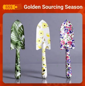 Household Garden Hand Tool Sets Potted Landscape Kits Iron-Made Colorful Printed for Kids