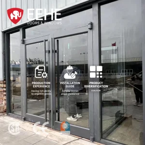 Modern Aluminum Storefront Commercial Door