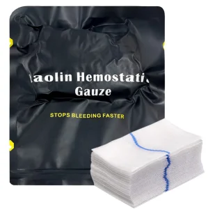 [Gauze-002] High Quality Sterile Surgical Non Woven Hemostatic Gauze Z Fold with Kaolin Chitosan for Tactical First Aid Kit for Medical Care