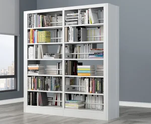 User-friendly Assembly Metal Book Shelf Book Store Iron Bookcases & Bookshelves