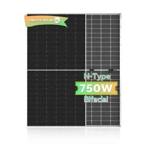 N-Type Wholesale N Type Hjt Bifacial Solar Panel All Black 750W Monocrystalline