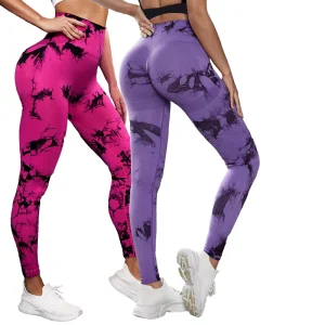 Women's Tie-dye High Waist Yoga Pants