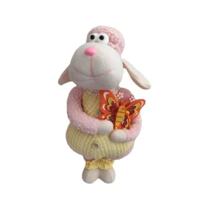 Custom Handmade Seasonal Decor Plush Sheep Figurines for Gifts and Collections