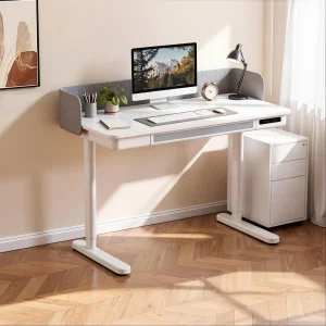 Partition Plastic Drawer Single Motor Adjustable USB Type-C Charging Standing Desk