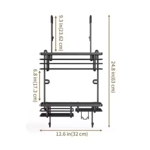 China Bathroom Kitchen Over The Door Hanging Stainless Steel Shower Caddy Factory, Suppliers