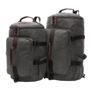 Mochila de lona tipo barril