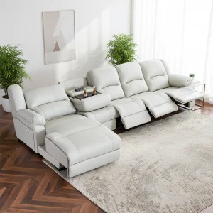 Modern Electric Reclining Sofa L-shaped Leather Living Room Furniture Set Chaise Lounge Power Wall Hugger Recliner Manufacturer
