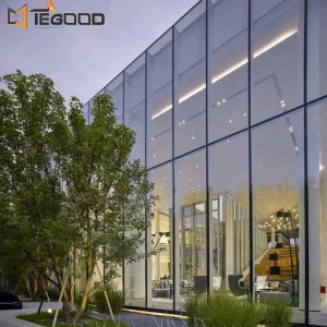 Modern Double Triple Glazed Cladding Outdoor Exterior Facade Unitized Stick Frame Spider System Aluminium Glass Curtain Wall