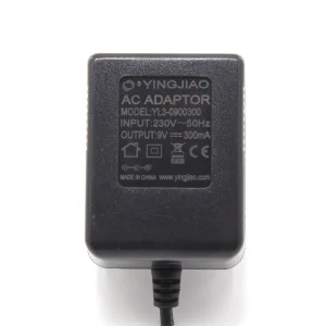 EU Plug Linear Power Supply Wall Plug Charger 9V 300mA AC to AC Power Adapter