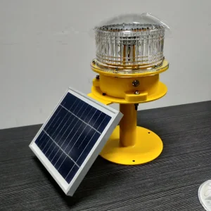 Solar Strobe Warning Light 360 Degree Single Column Super Bright Waterproof IP67 for Construction Traffic Dock Marine Wireless Light Control Flashing