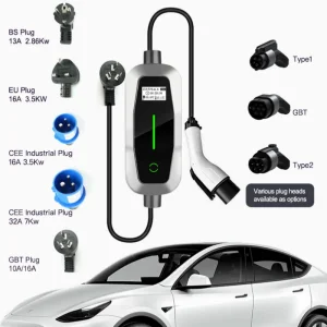 Practical Portable EV Charger 3.5kw 7kw for Home Travel Trips