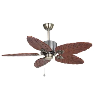 C149 New Creative Ceiling Fan Wood Large 5 Blade Ceiling Fan 48 52 Inch Without Light Retro Style Vintage LED Ceiling Fan