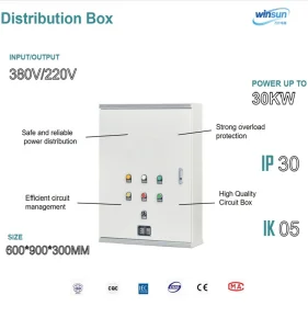 30kW Outdoor Rainproof Distribution Box Stainless Steel