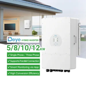 Deye Solar Inverter Low Frequency Solar Inverter 48V 8kw 10kw 12kw 12kw 3pH MPPT Hybrid Grid Solar Power Inverter Price with WiFi for Home