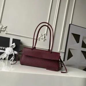 Marca famosa francesa Bolso estilo baguette larga 30.5mm Bolso de mano As6288 Bolso tote Cerf bajo el brazo Popular patrón de litchi Monedero de cuero auténtico para dama Bolso de mujer