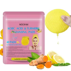 Facial Cleansing Exfoliation Whitening Cleansing Cotton 40 Tablets Turmeric Kojic Pads