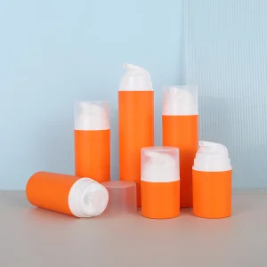 Orange Color Cosmetic Airless Bottle