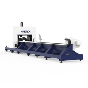 MKLASER Intelligent 2 Chuck Fiber Laser Pipe Cutting Machine with Automatic Loading System