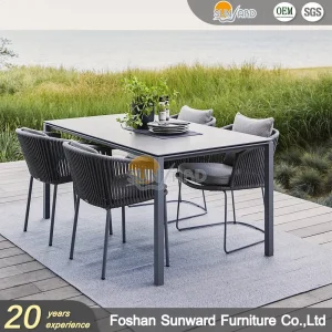 Hot Sale Outdoor Furniture Hotel Restaurant Dining Set Garden Table and Chair