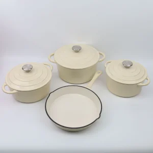 7 Pieces Dutch Oven Pots Multi-color Enameled Cast Iron Pots Set Soup Pot Frying Pan Set Gas Stove Induction Cooker Universal