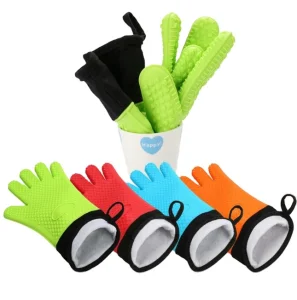 Non-Slip Heat Resistant Pot Holders Silicone Microwave Gloves