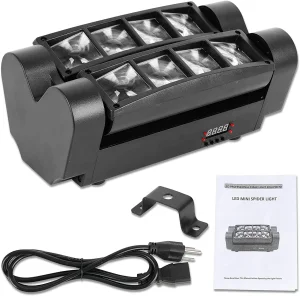 LED Mobile DJ Device 8 Eye Beam Disco Dance Floor Stage Lights