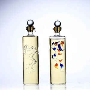 Extra White Flint 1000ml Liquor Bottles Dragon Empty Vodka Sprits Glass Bottle