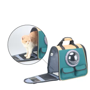 Mochila de transporte dobrável de alta qualidade para astronautas, cápsula de viagem, bolsa de ombro, mochila para gatos e cães, mochila reciclada para animais de estimação
