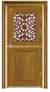 Wood Color Stee Glass Security Entry Gate Double Single Front Luxury Residential Entry Doors Black Security Front Door Iron Wrought with Shipping Prices