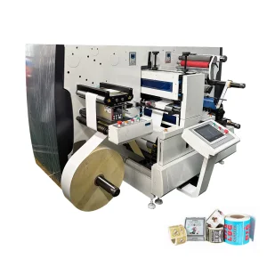 Dual Servo Traction Full Rotary Intermittent Die Cutting Machine 370MM Automatic Roll to Roll Rotary Label Die Cutting Machine