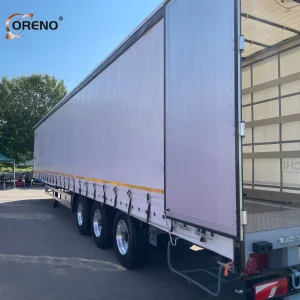 3 Axle 16m 13m 60 Tons Cargo Transport Trailer Dry Van Box Side Curtain Semi Trailer in Russia