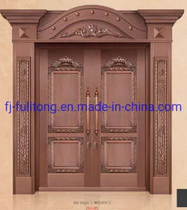 Security Steel Wooden Sliding Entrance Luxury Copper Garage Doors
