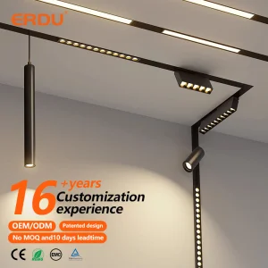 New Trend Modern LED Track Lights 3CCT Tuya Smart Professional Magnetic System 48V Surface Recessed Linear Lighting
