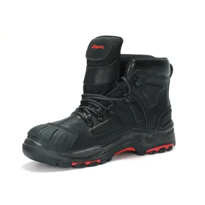 Black Leather Steel Toe Prevent Puncture Cheap Men Safety Shoes Industrial