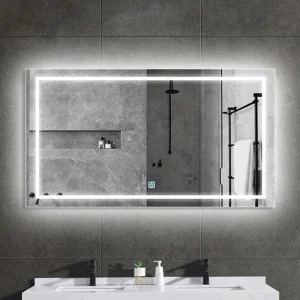 Modern Stainless Steel Hair Salon Mirror Station