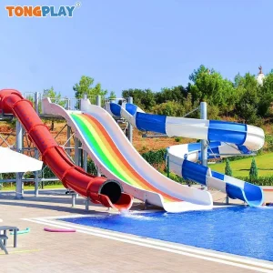 Water Fun Sports Amusement Park Kids Playground Equipment Tube Fiberglass Slide