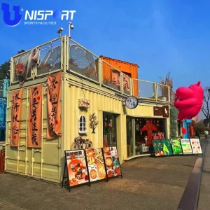 Modern Shipping Container Shop Prefab Commercial Building Mobile Restaurant Office Retail Kiosk Modular Container Store Design